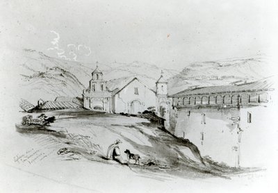 The Church of San Francisco, Valparaiso, 1834 by Conrad Martens